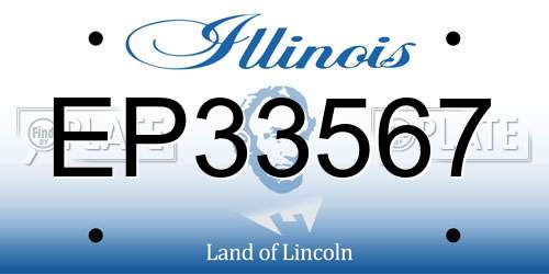 EP33567 Illinois License Plate