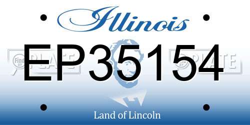 EP35154 Illinois License Plate