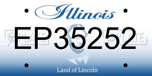 EP35252 Illinois License Plate