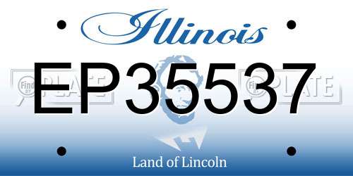 EP35537 Illinois License Plate