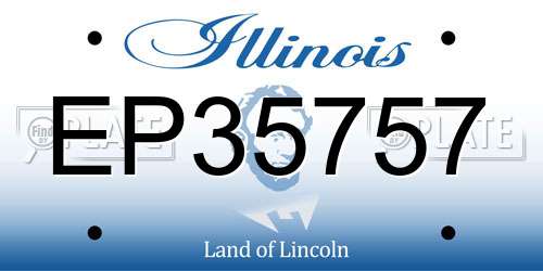 EP35757 Illinois License Plate