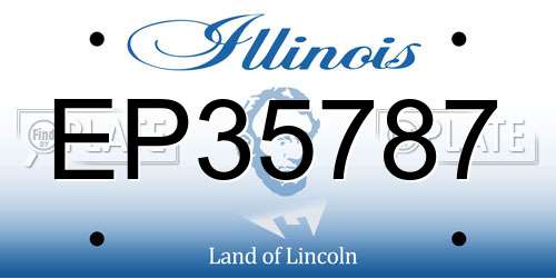 EP35787 Illinois License Plate