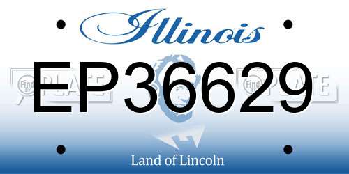 EP36629 Illinois License Plate