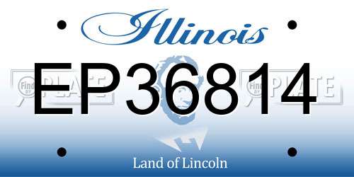 EP36814 Illinois License Plate