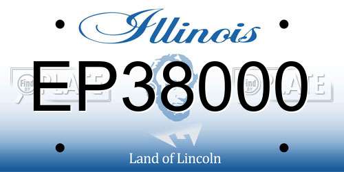 EP38000 Illinois License Plate