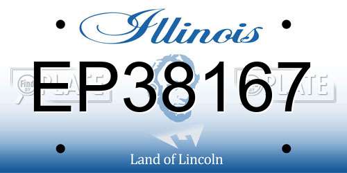 EP38167 Illinois License Plate