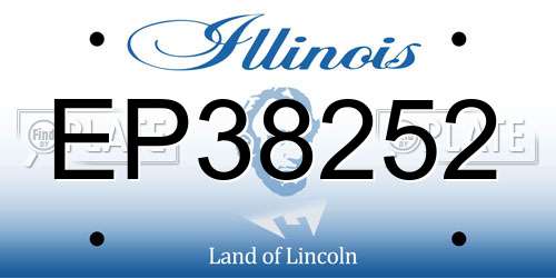 EP38252 Illinois License Plate
