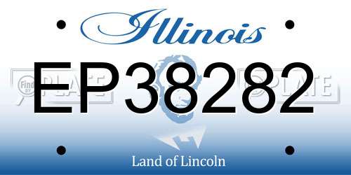 EP38282 Illinois License Plate