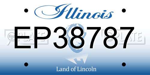 EP38787 Illinois License Plate