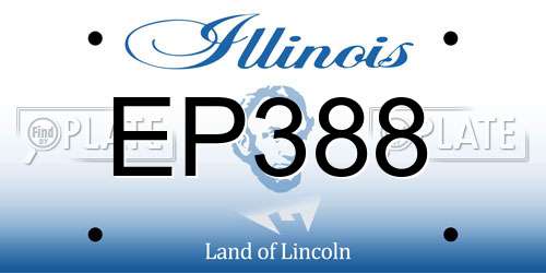 EP388 Illinois License Plate
