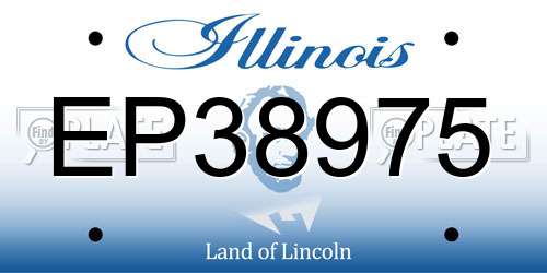 EP38975 Illinois License Plate