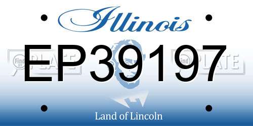 EP39197 Illinois License Plate