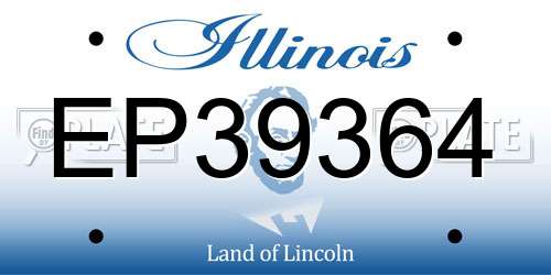 EP39364 Illinois License Plate