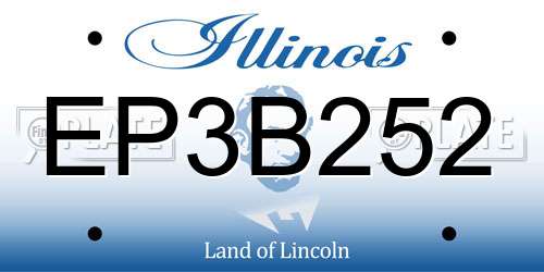 EP3B252 Illinois License Plate