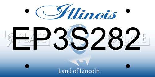 EP3S282 Illinois License Plate
