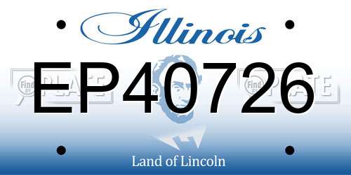 EP40726 Illinois License Plate