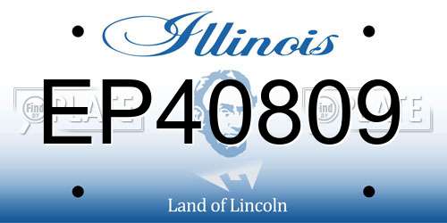 EP40809 Illinois License Plate