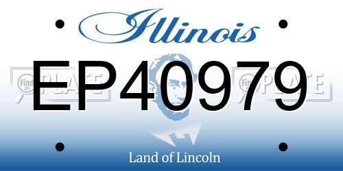 EP40979 Illinois License Plate