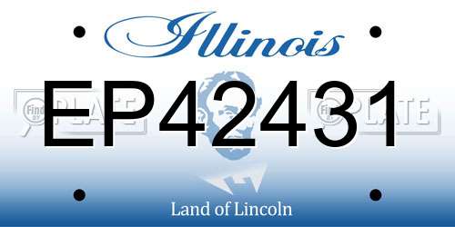EP42431 Illinois License Plate