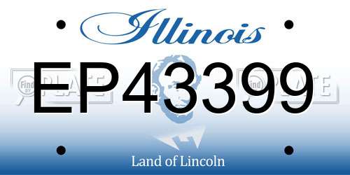 EP43399 Illinois License Plate