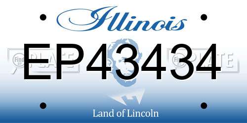 EP43434 Illinois License Plate
