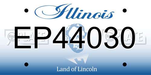 EP44030 Illinois License Plate