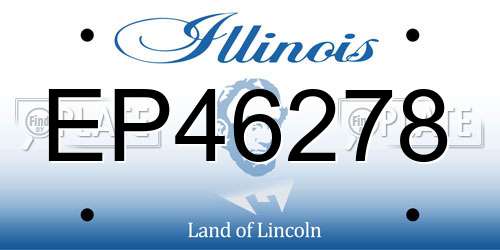 EP46278 Illinois License Plate
