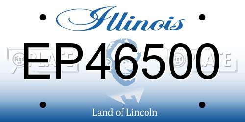EP46500 Illinois License Plate