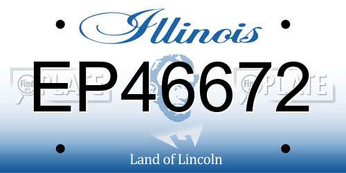 EP46672 Illinois License Plate