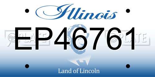 EP46761 Illinois License Plate