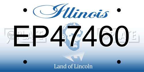 EP47460 Illinois License Plate