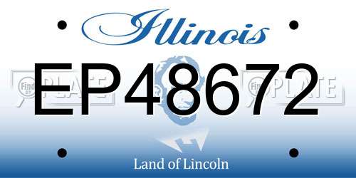EP48672 Illinois License Plate