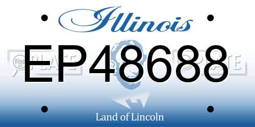 EP48688 Illinois License Plate