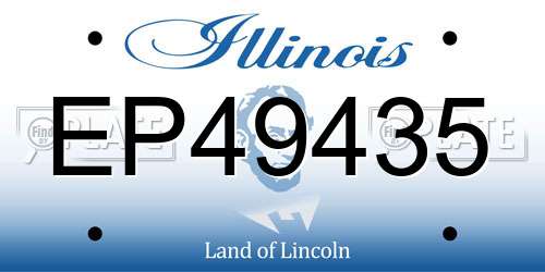 EP49435 Illinois License Plate