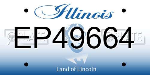 EP49664 Illinois License Plate