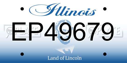 EP49679 Illinois License Plate