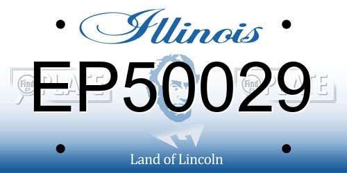 EP50029 Illinois License Plate