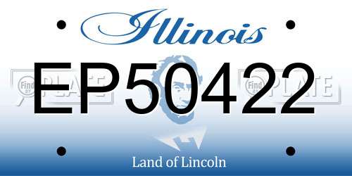 EP50422 Illinois License Plate