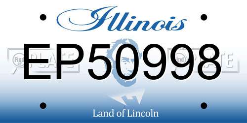EP50998 Illinois License Plate