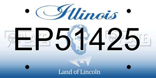 EP51425 Illinois License Plate