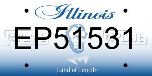 EP51531 Illinois License Plate