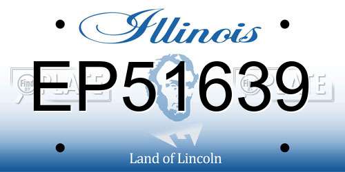 EP51639 Illinois License Plate