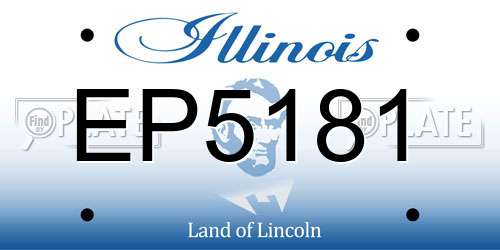 EP5181 Illinois License Plate