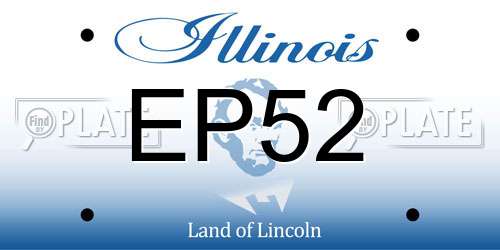 EP52 Illinois License Plate