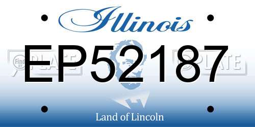 EP52187 Illinois License Plate