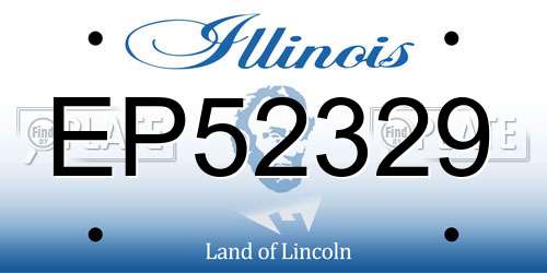 EP52329 Illinois License Plate