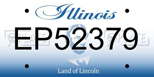 EP52379 Illinois License Plate