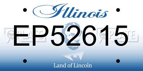 EP52615 Illinois License Plate