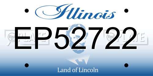 EP52722 Illinois License Plate