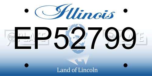 EP52799 Illinois License Plate